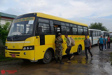 दशैमा नेपाली सेनाको निःशुल्क बस सेवा