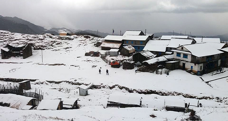 पूर्वी पहाडी क्षेत्रमा एक दशक यताकै उच्च हिमपात