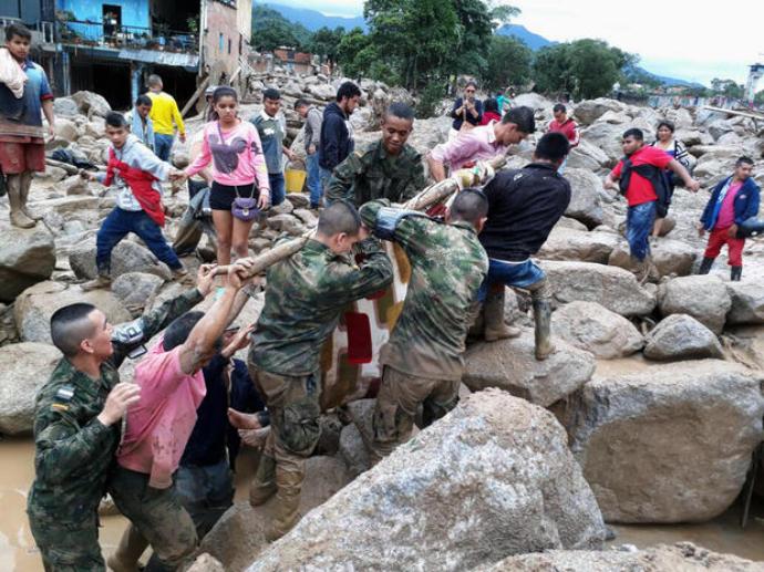 कोलम्बियामा पहिरोमा परी मृत्यु हुनेको सङ्ख्या २५४ पुग्यो