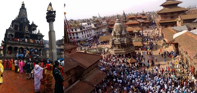 कृष्ण मन्दिरमा भक्तजनकोे भीड