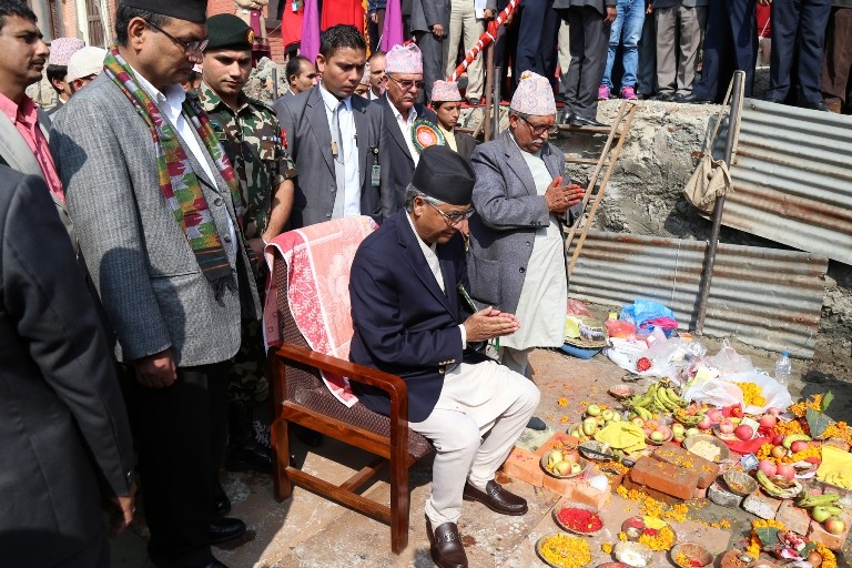 प्रधानमन्त्रीद्वारा रासस भवन शिलान्यास