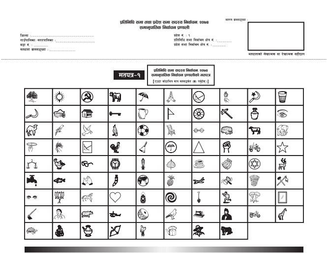 यस्तो छापियो नयाँ मतपत्र, यसरी हाल्नुपर्नेछ भोट