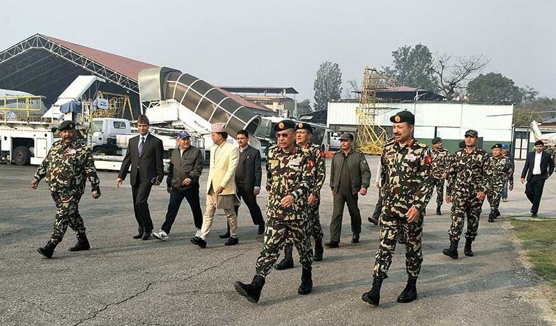 रक्षामन्त्री पोखरेल फास्ट ट्र्याक निरीक्षणमा