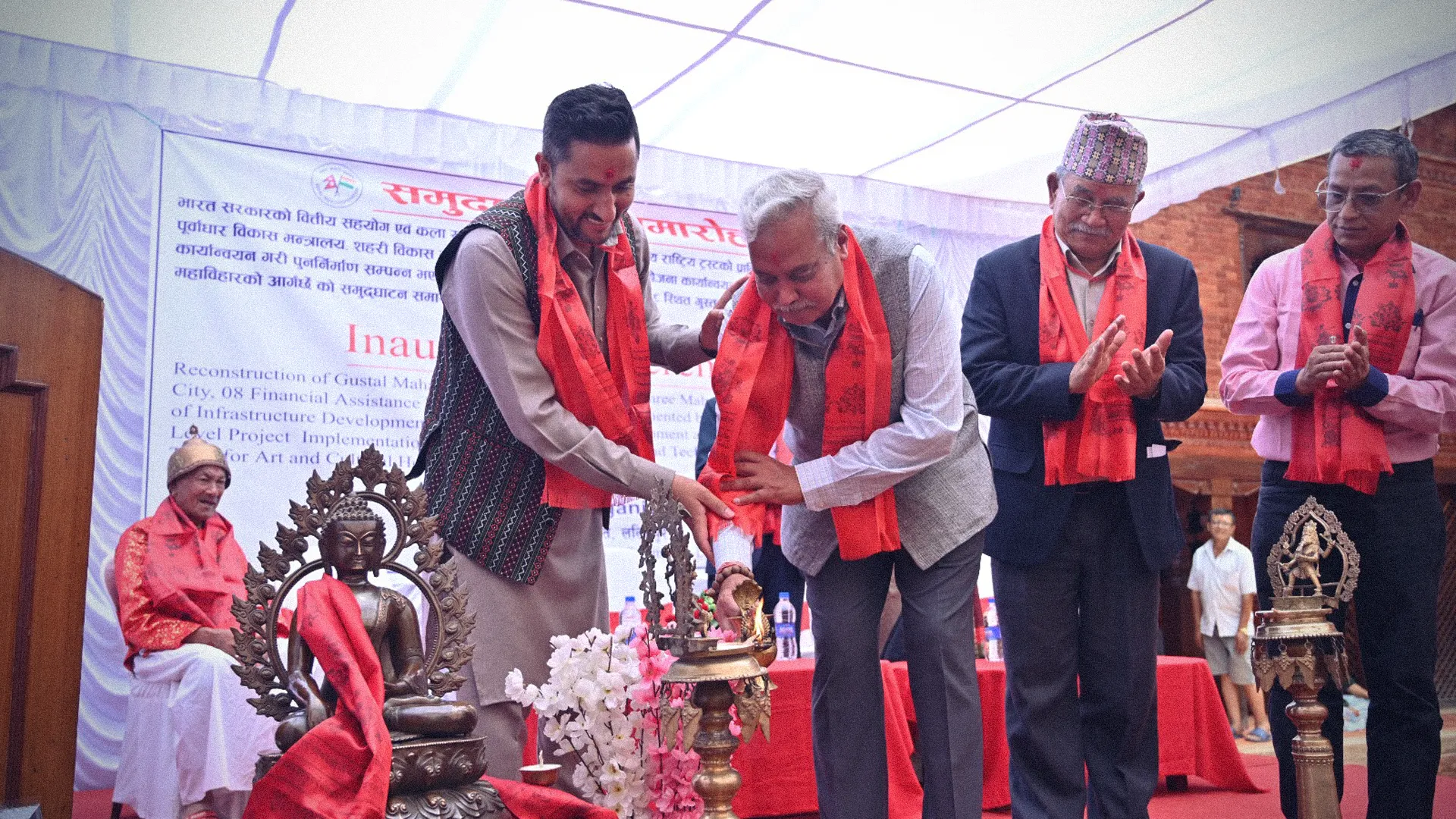 Inauguration of Restored Gustal and Prathamshree Mahavihars in Lalitpur