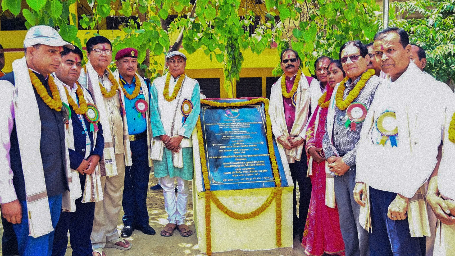 बारामा भारतीय सहयोगमा विद्यालय र पुस्तकालय भवनको शिलान्यास