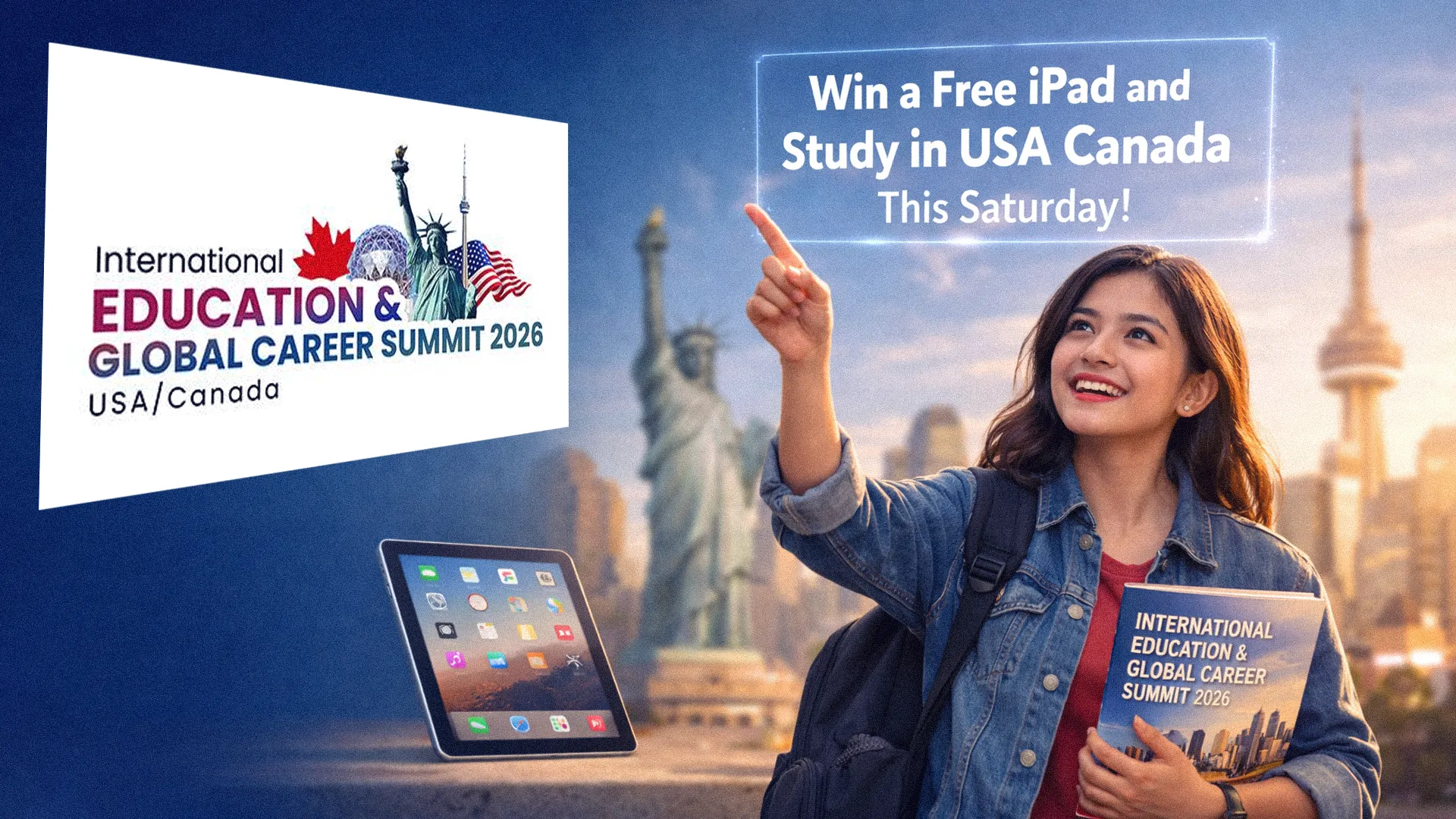 Win a Free iPad and Study in USA Canada This Saturday!