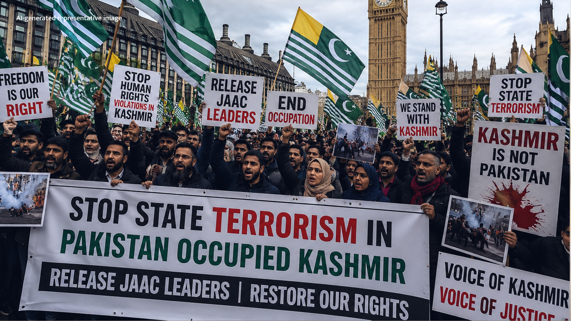 Kashmiri Diaspora Rallies in London as Backlash Against Pakistan’s Suppression Reaches Global Stage