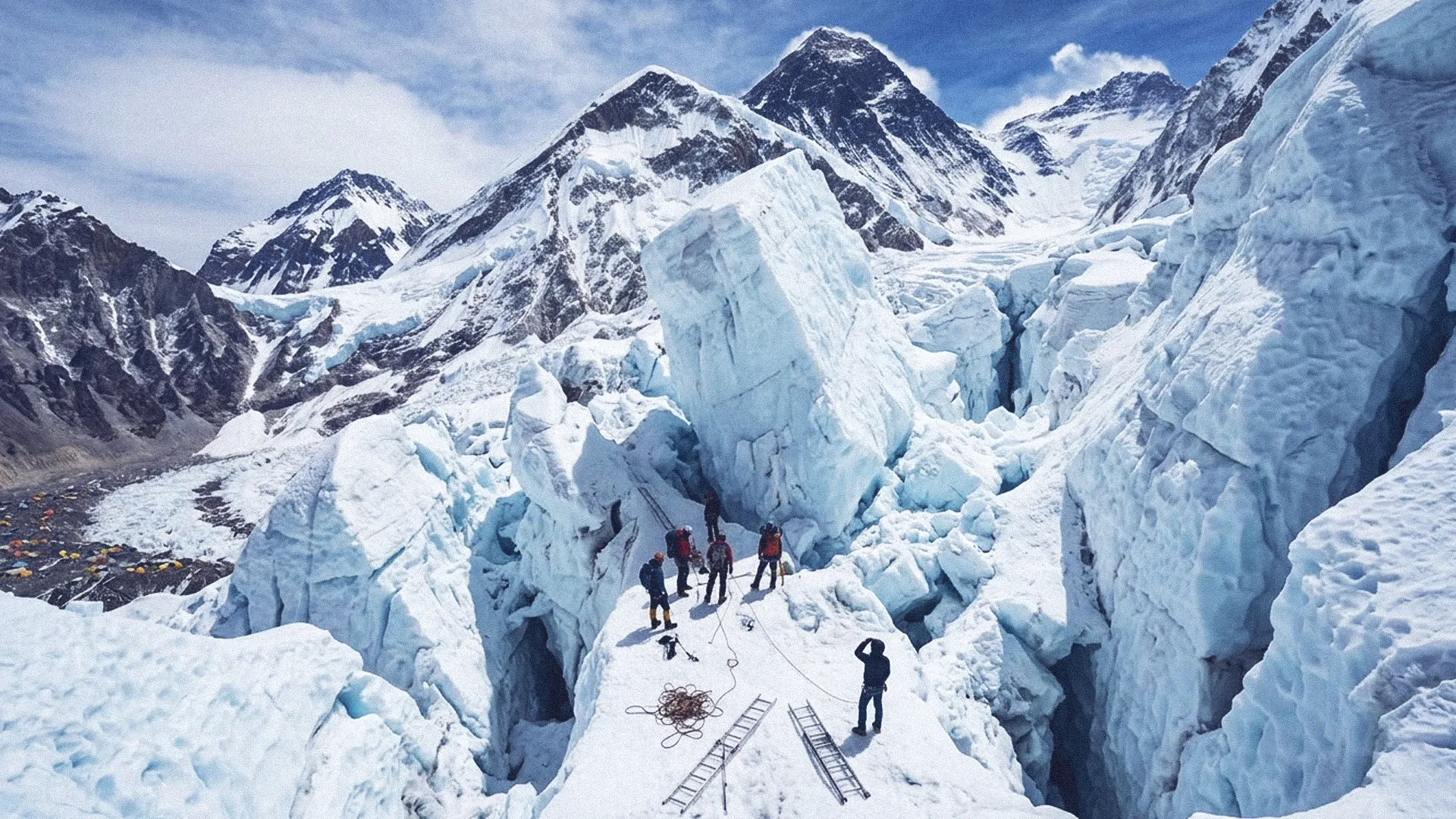 Massive Ice Tower Halts Progress on Mount Everest Climbing Route