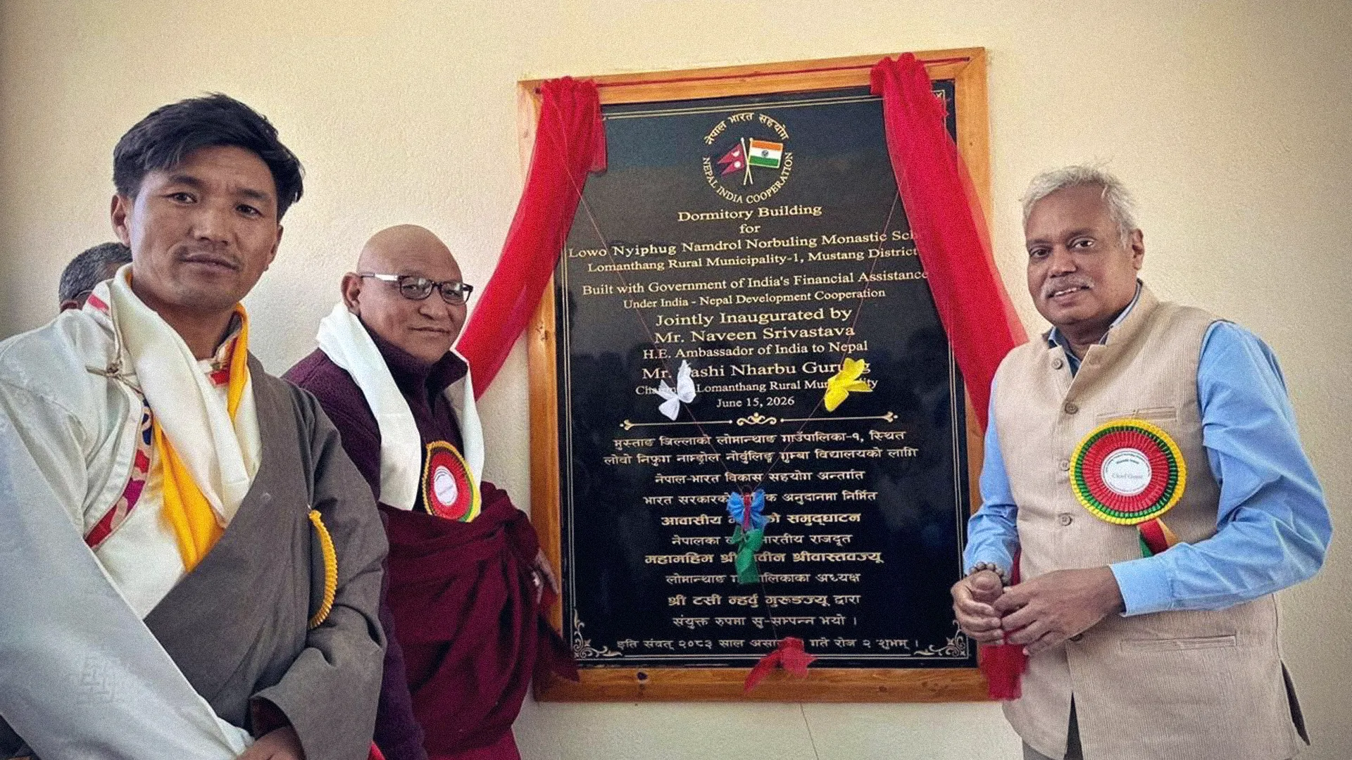 New Mustang Monastery School Hostel Enhances Local Educational Environment