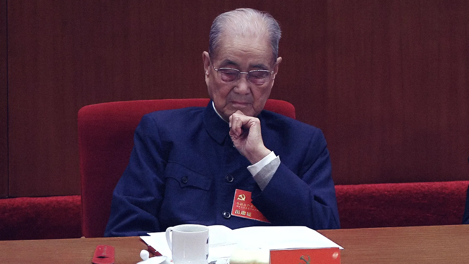 Song Ping attends the closing ceremony of the 17th Party Congress at the Great Hall of the People, Beijing, on October 21, 2007. Photo: David Wong