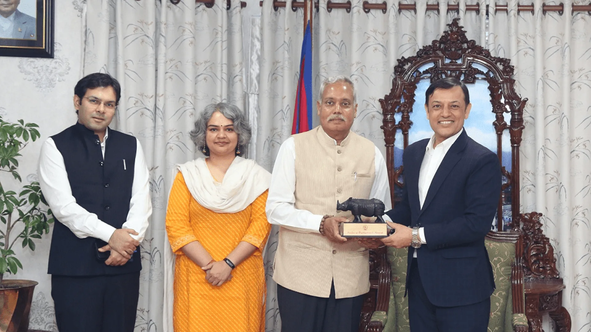 सभामुख अर्याल र भारतीय राजदूत श्रीवास्तवबीच भेटवार्ता, संसदीय सम्बन्ध बलियो बनाउने जोड