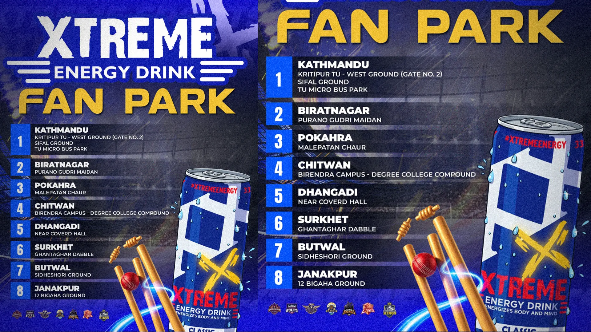 Xtreme Sets Up 10 Free Fan Zones Across Nine Cities