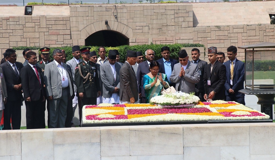 प्रधानमन्त्री ओलीद्वारा गान्धीप्रति श्रद्धाञ्जलि