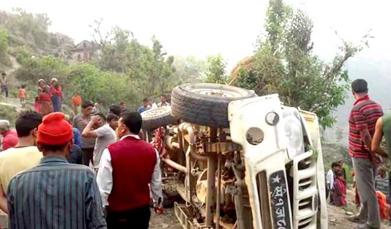 डोटीमा जीप दुर्घटना हुँदा ४ जनाको मृत्यु, १० घाइते