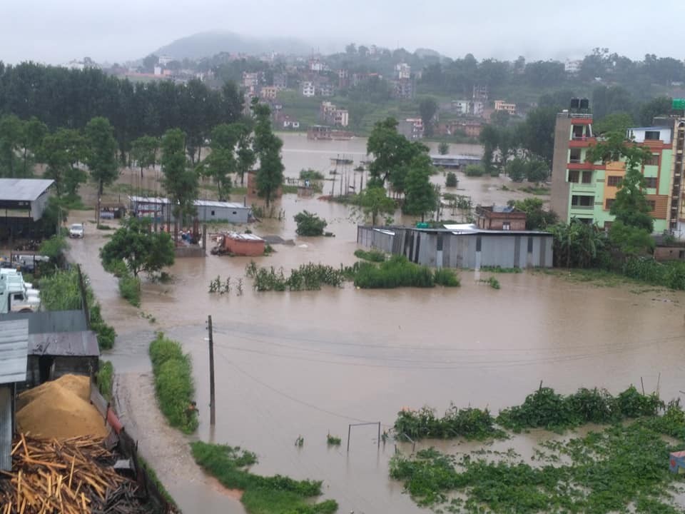 वर्षाका कारण उपत्यकाका अधिकांश ठाउँ डुबानमा (भिडियाेसहित)