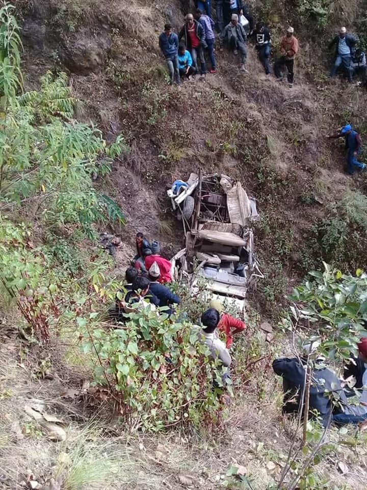 दैलेख जीप दुर्घटनामा चार जनाको मृत्यु 