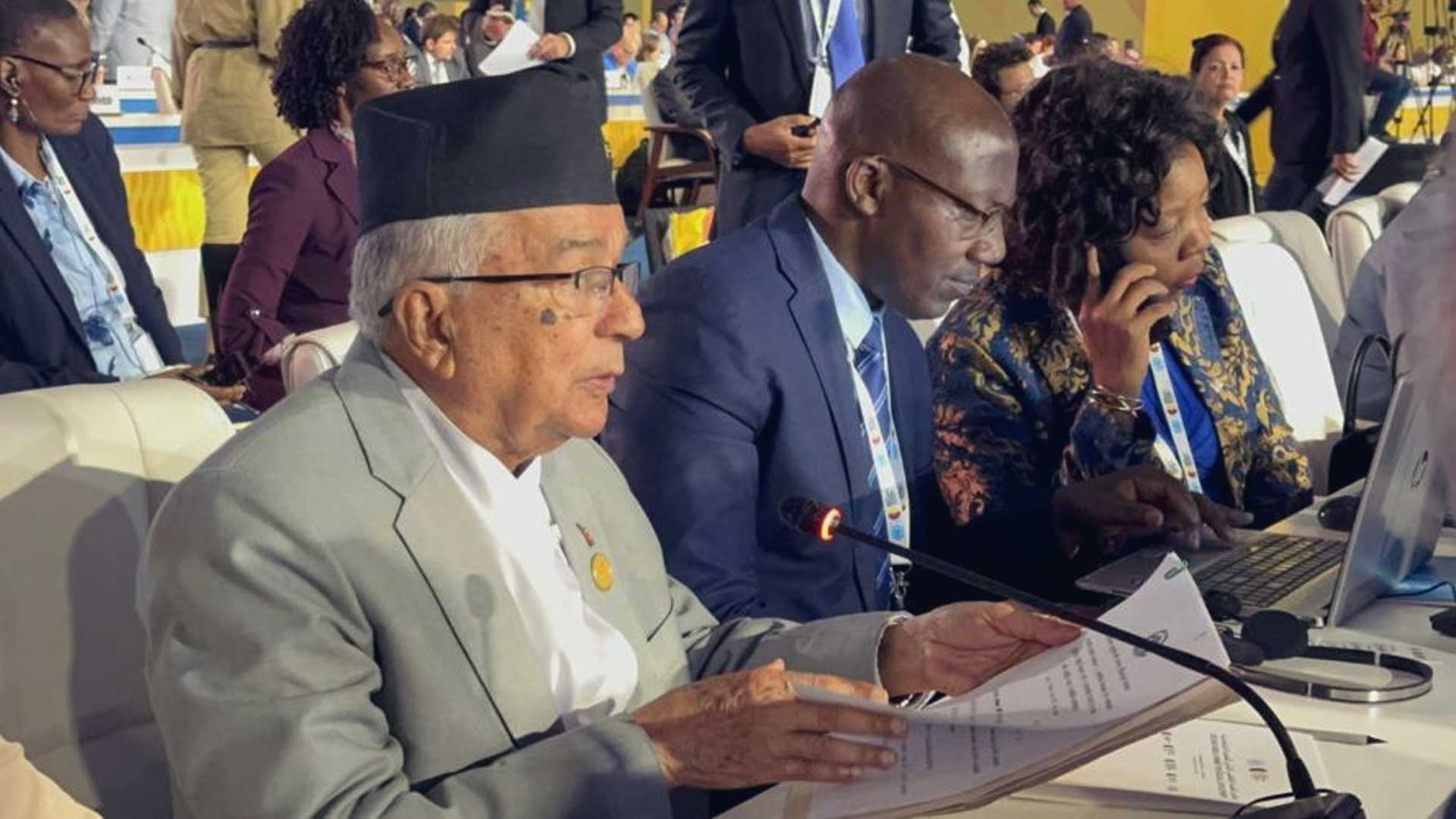 राष्ट्रपति पौडेलको दोहामा भनाइ – “गरिबी निवारण, समावेशीकरण र दिगो विकास नै लोकतन्त्रको मेरुदण्ड”