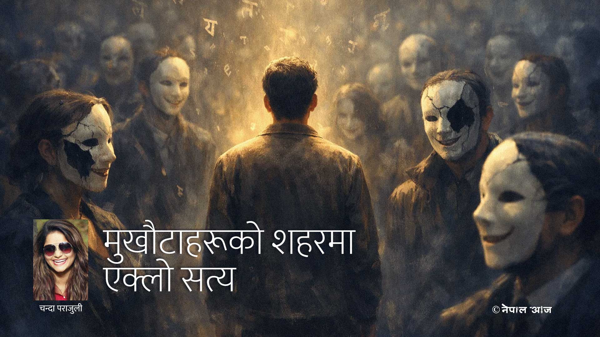 मुखौटाहरूको शहरमा एक्लो सत्य