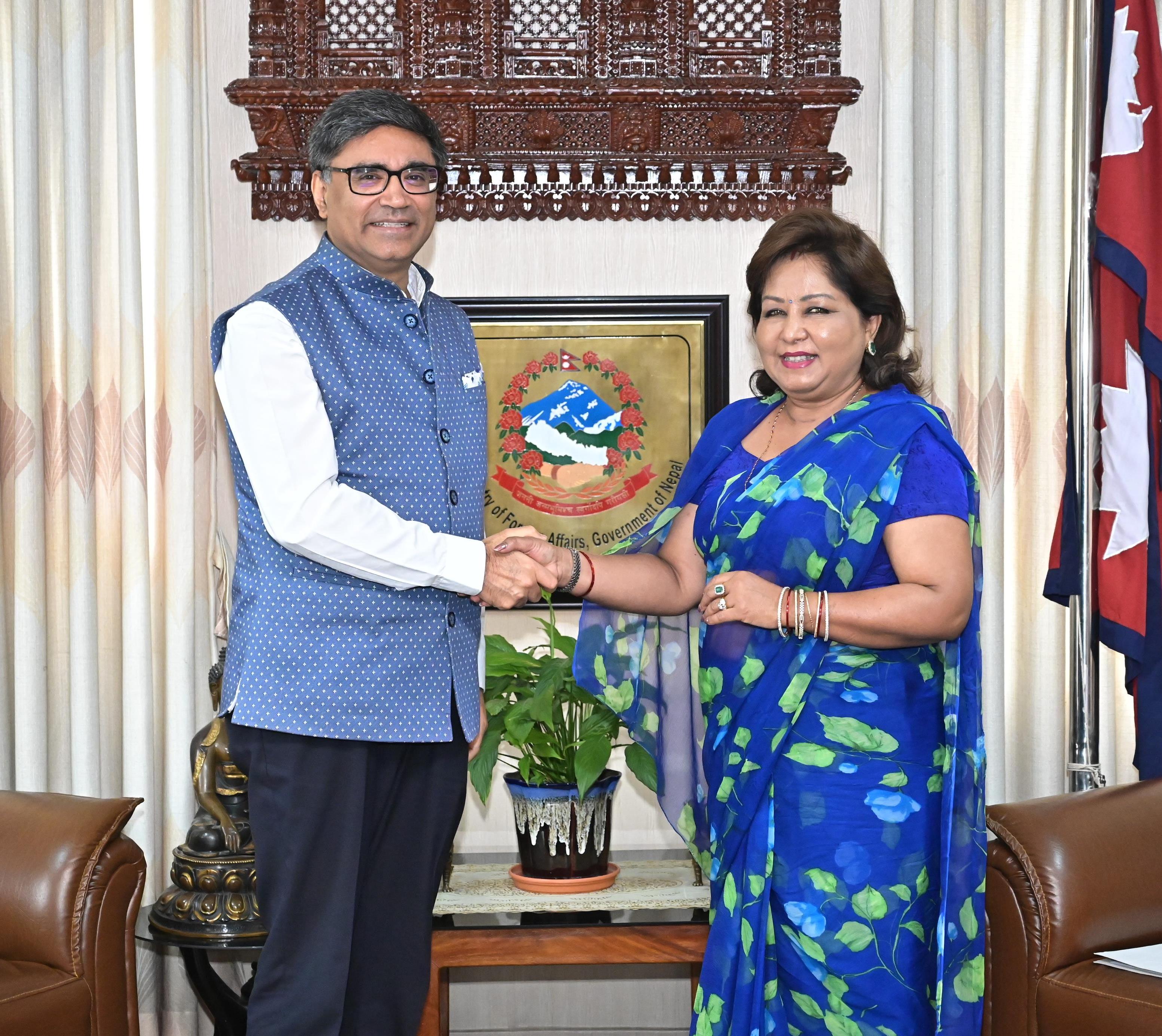 Indian Foreign Secretary Hosted by Arzu Rana Deuba