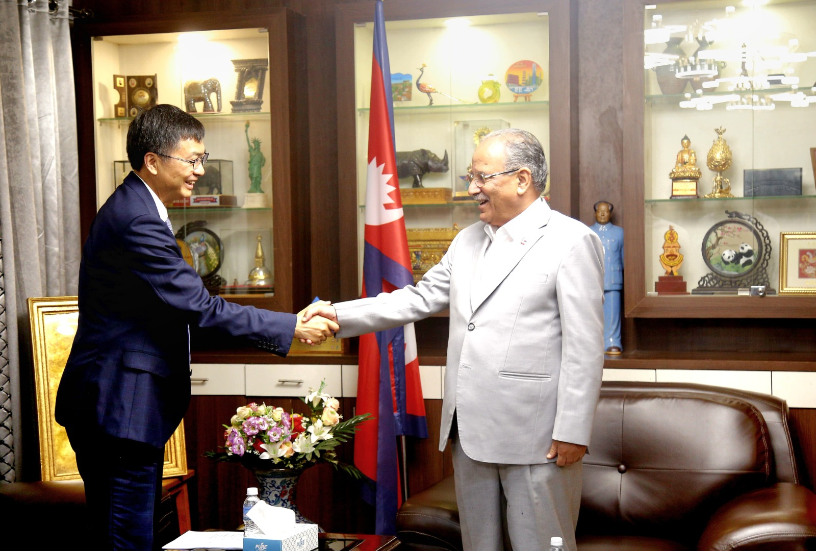 Prachanda Meets Chinese Communist Party Secretary to Strengthen Bilateral Ties