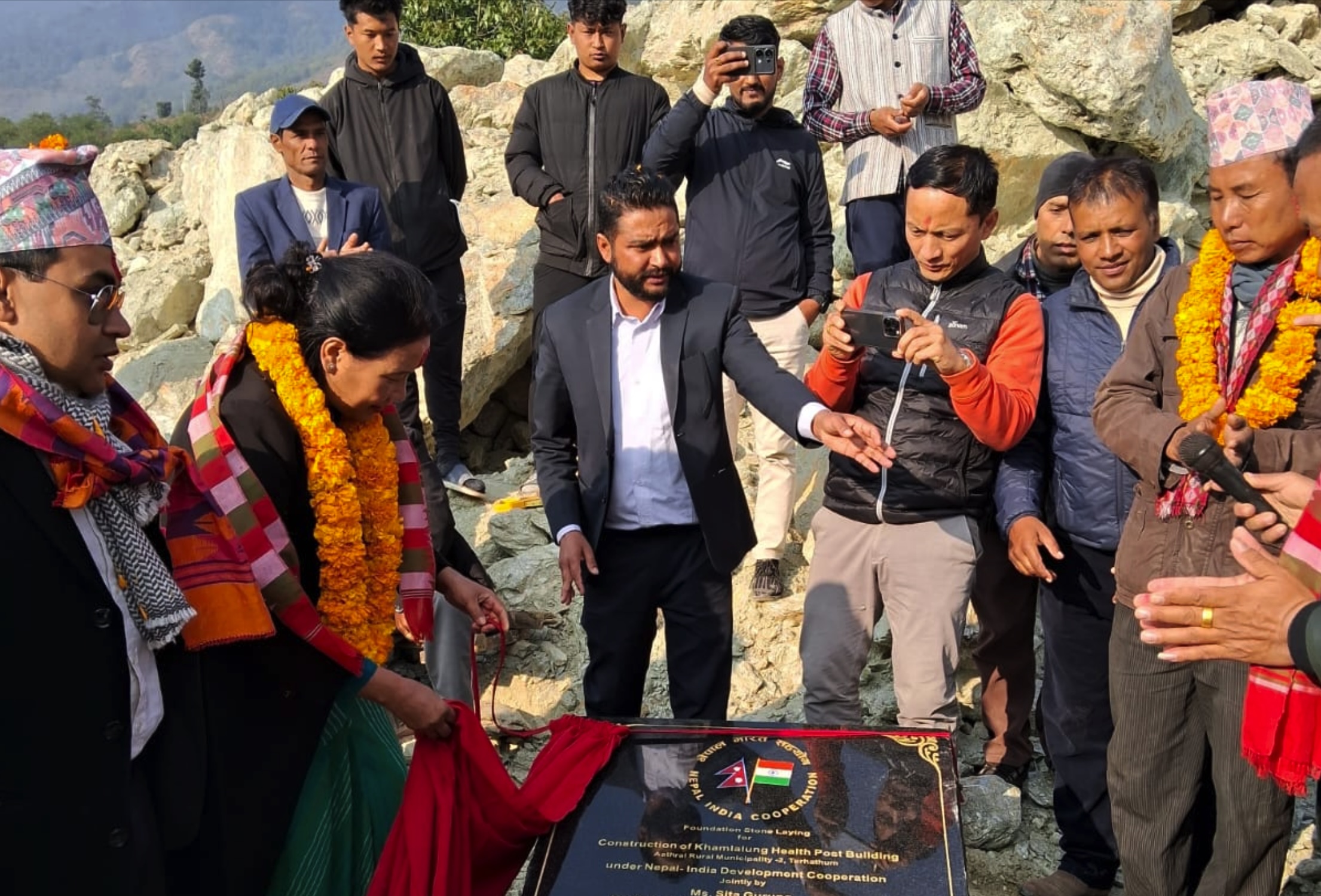 India’s3.54 Crore Boost to Nepal: Foundation Stone Laid for Khamlalung Health Post in Terhathum