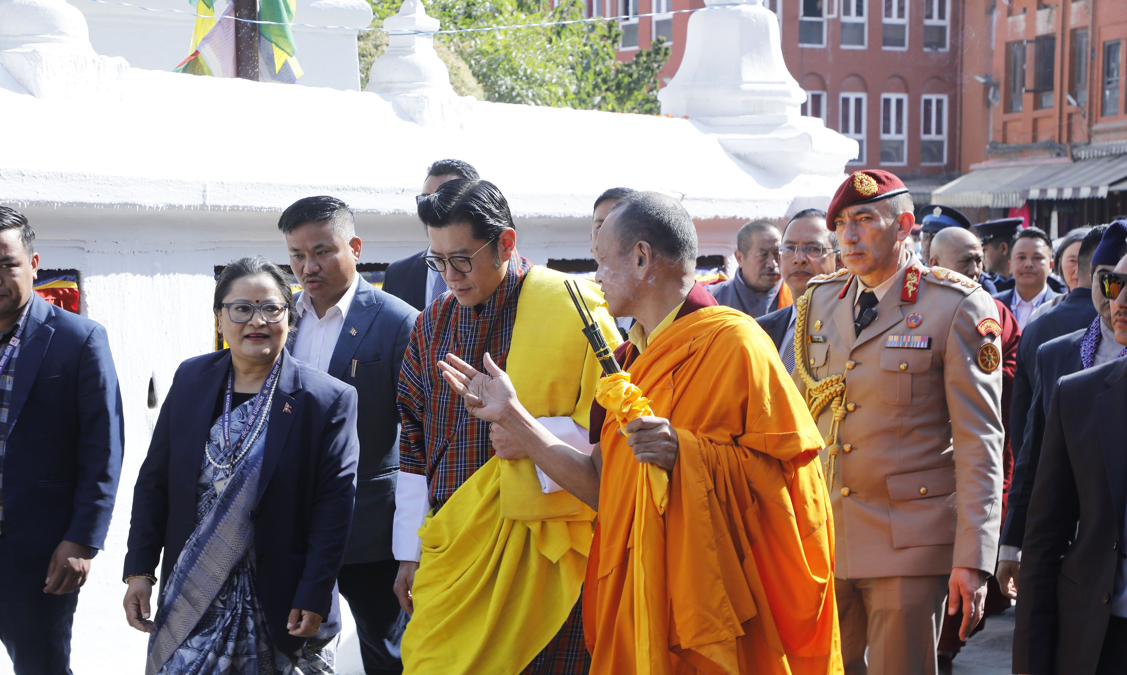 Bhutanese King Visits Nepal, Pays Homage at Religious Sites