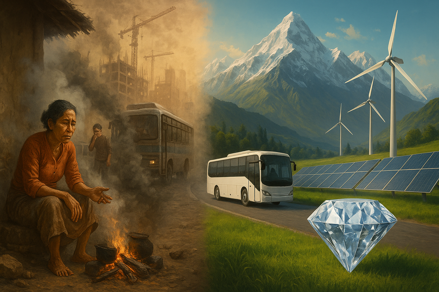Nepal’s 'Crystal Diamonds' vs. Global 'Black Gold': Trapped Between Giants, Can We Still Breathe?
