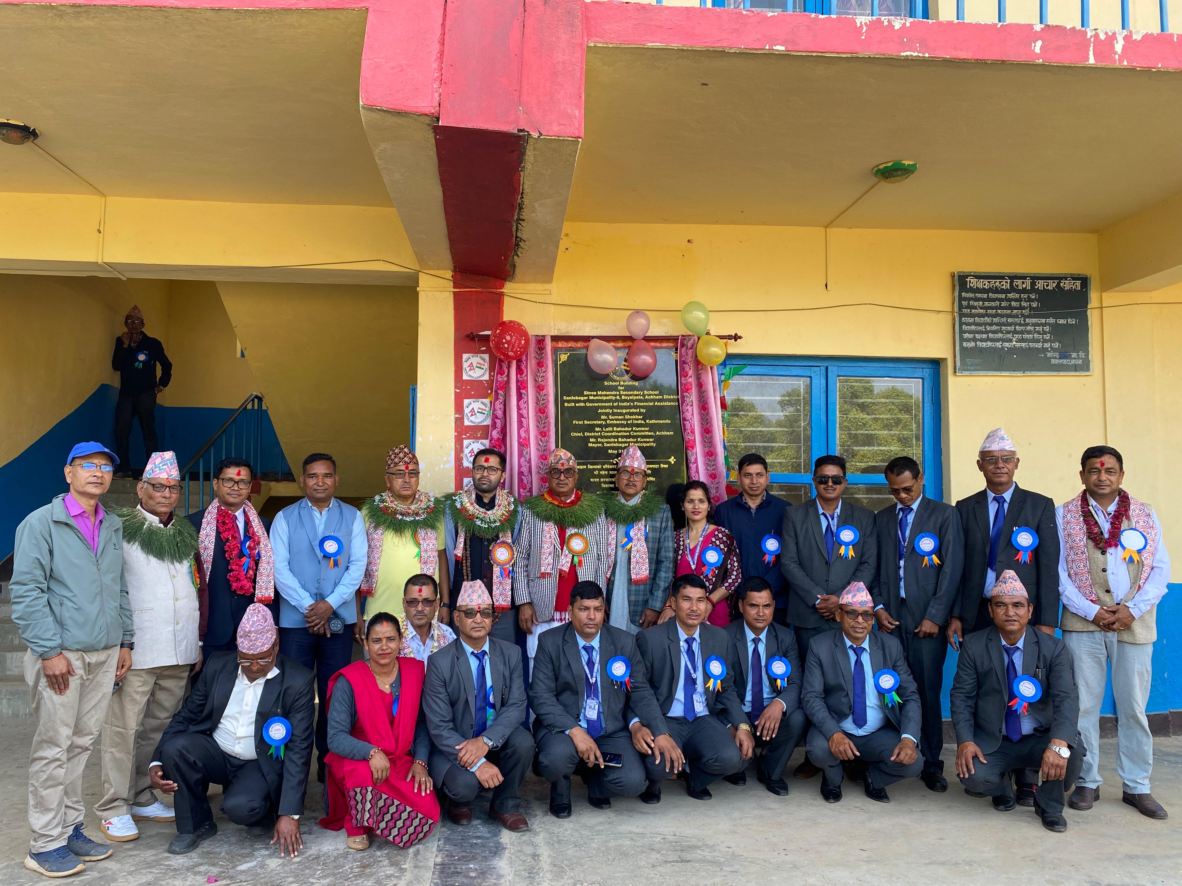 India Builds Hope in the Hills: New School Handed Over to Remote Achham District in Nepal