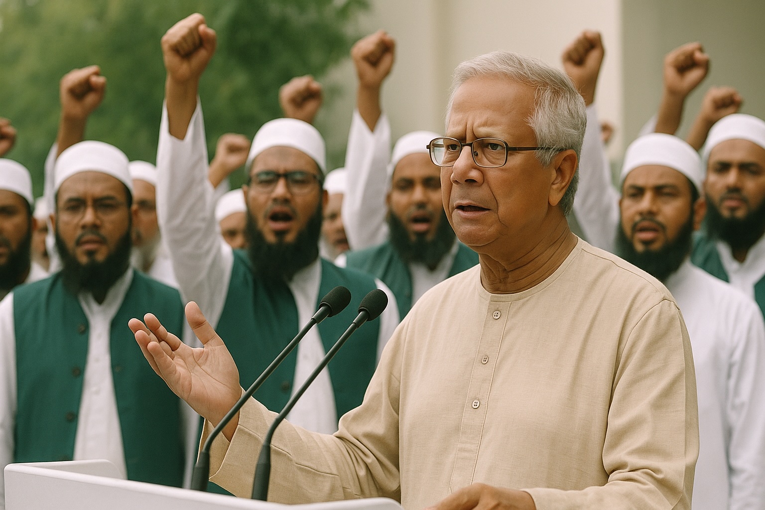 Beleaguered in Bangladesh: Mohammed Yunus woos Islamic fundamentalists