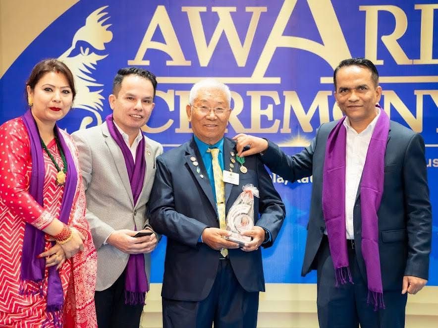 Governor Biswo Nath Poudel Honours Tibetan Refugee with Prestigious Award