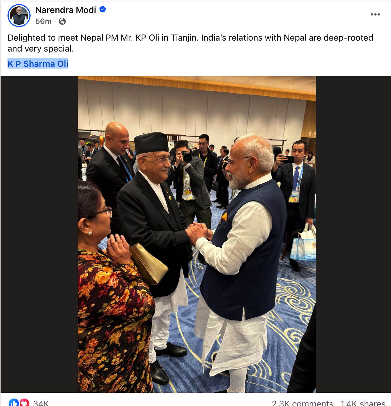 Handshake in China: Is the Lipulekh Tension Between Oli and Modi Easing?