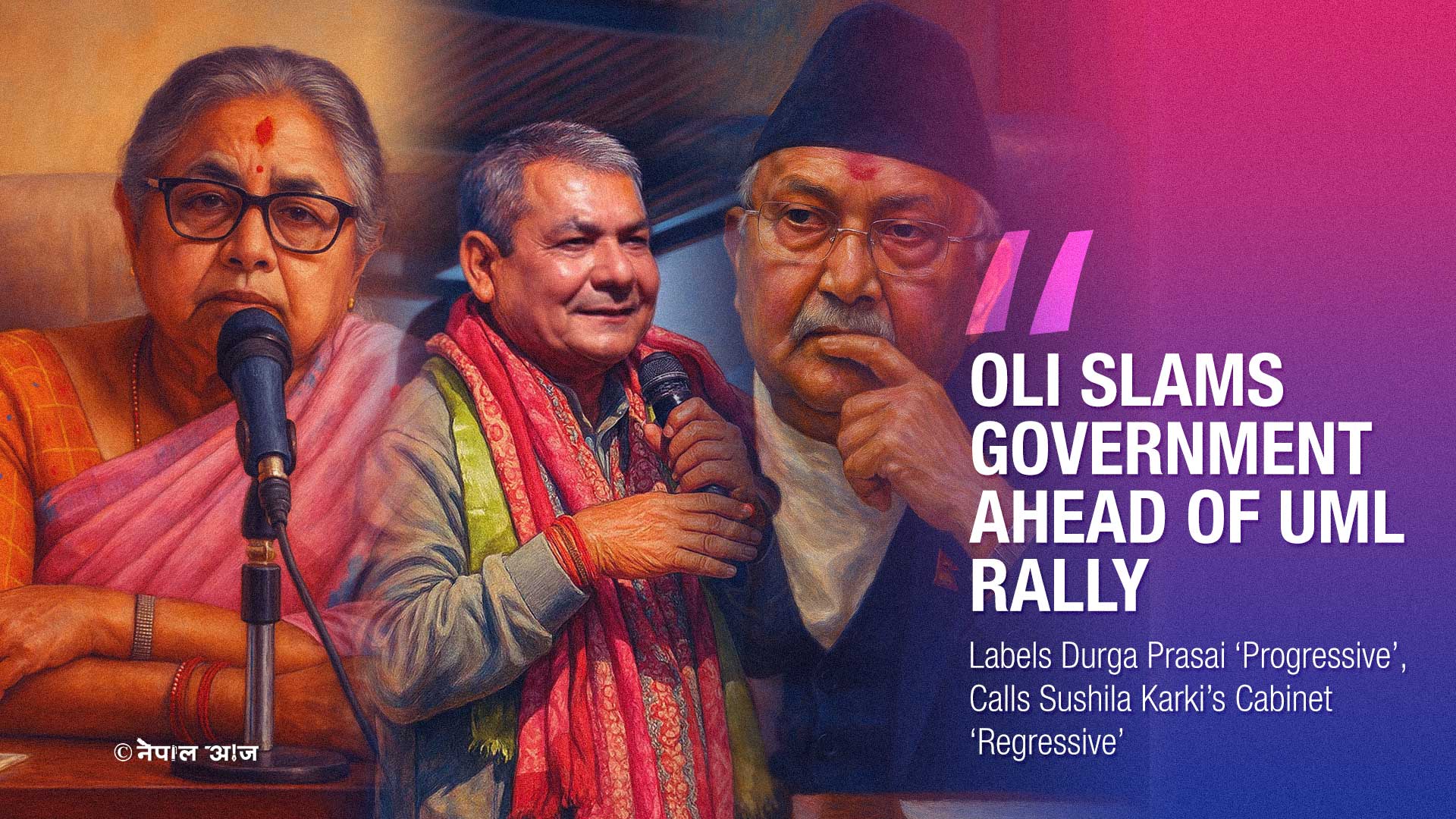 Oli Calls Prasai ‘Progressive’, Labels Current Government ‘Regressive’