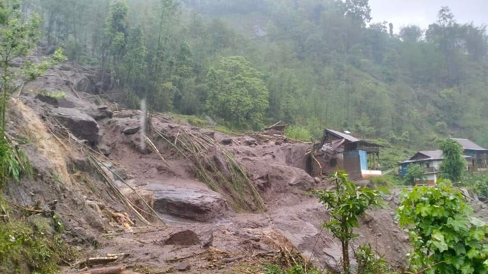 ताप्लेजुङमा पहिरोमा परेर बाबु–छोराको मृत्यु