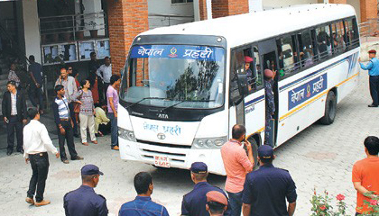 सेना प्रहरीले दशैँ बिदामा निःशुल्क बस सेवा सञ्चालन गर्ने