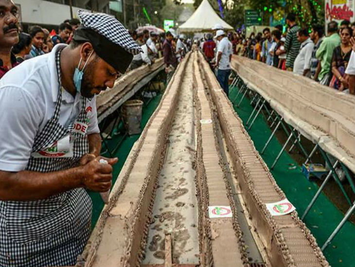 केरलाका १५ सय सेफले बनाए संसारकै लामो केक